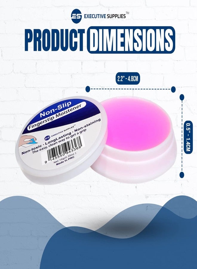 Executive Supplies مرطب أطراف الأصابع - جل عديم الرائحة وغير سام للعد والفرز والتصنيف والإغلاق - مرطب مكتبي قابل لإعادة التعبئة بقاعدة مانعة للانزلاق - عبوة سهلة الفتح - عبوة من 6 قطع - Image 4