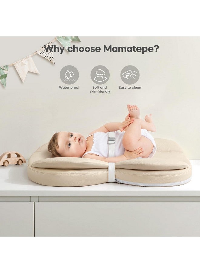 Mamatepe Leather Baby Changing Pad with Waterproof & Wipe-Clean for Dresser and Table, Lightweight and Portable - Memory Foam Cushion for Comfort, 28X16 - Image 2