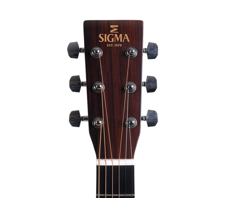 Sigma Grand Orchestral OM-14 Fret Cutaway Semi Acoustic Guitar - Natural - Image 4