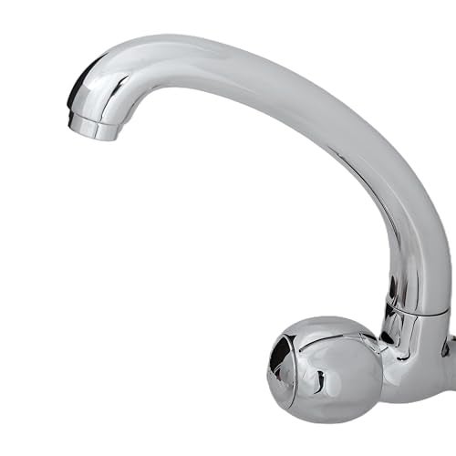 JAQUAR Clarion Series Wall Mounted Cold ONLY Basin TAP (Chrome) | Half Turn, Brass Body Water Tap/Faucet/Cock for Bathroom/Kitchen Wash Basin | CQT-CHR-23347 - Image 2
