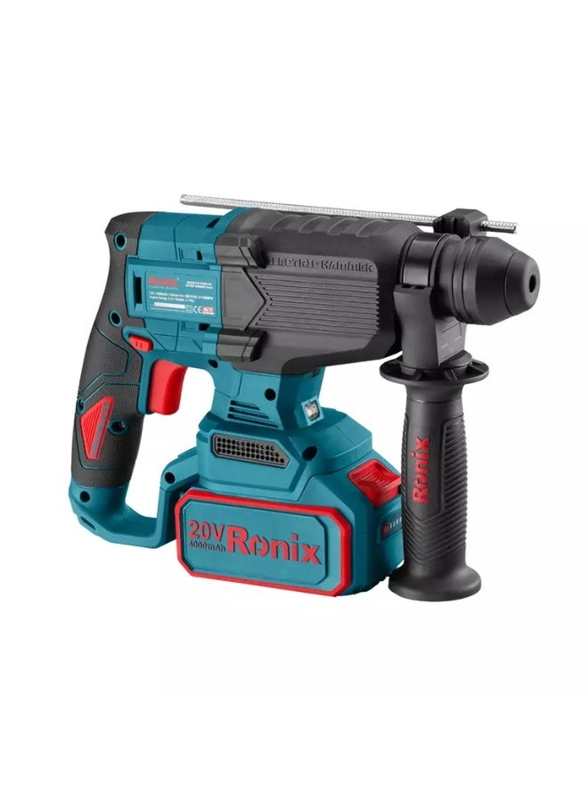 رونيكس هيلتي لاسلكي 20V برشلس | شاكوش تخريم SDS-Plus بطاقة 2.5J  , # 8678 - Image 3