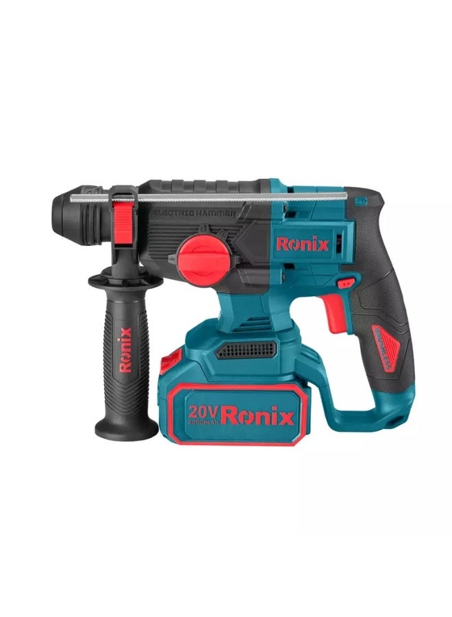 رونيكس هيلتي لاسلكي 20V برشلس | شاكوش تخريم SDS-Plus بطاقة 2.5J  , # 8678 - Image 2