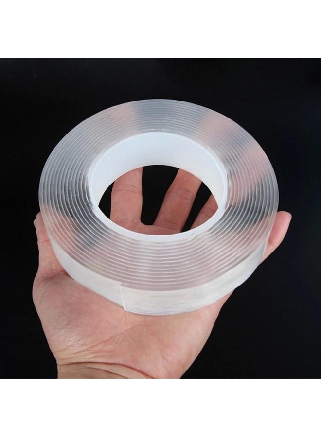 Power Tape Super Strong Double Sided Tape Extra Strong Adhesive Non-slip Tape Waterproof Transparent Tape for Kitchen Bathroom 