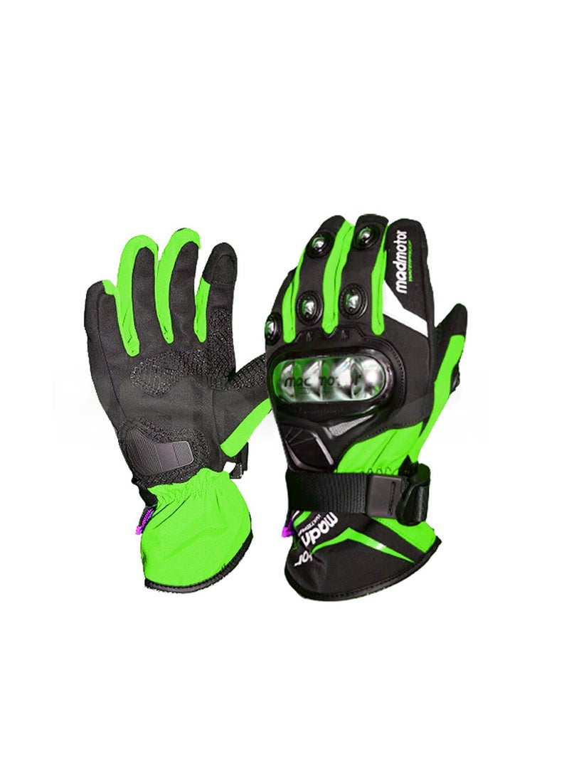 Generic MadMotor MT56 Full Protection Safety Gloves Fluorescent Green - Size XL 