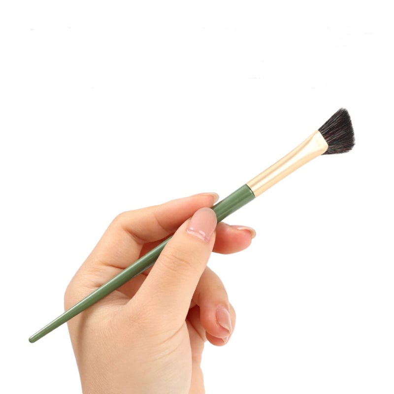 TEONEI Half Fan-shape Nose Shadow Brush,Angled Contour Makeup Brush,Professional Highlighter Blush Make Up Tools,2PCS - Image 5