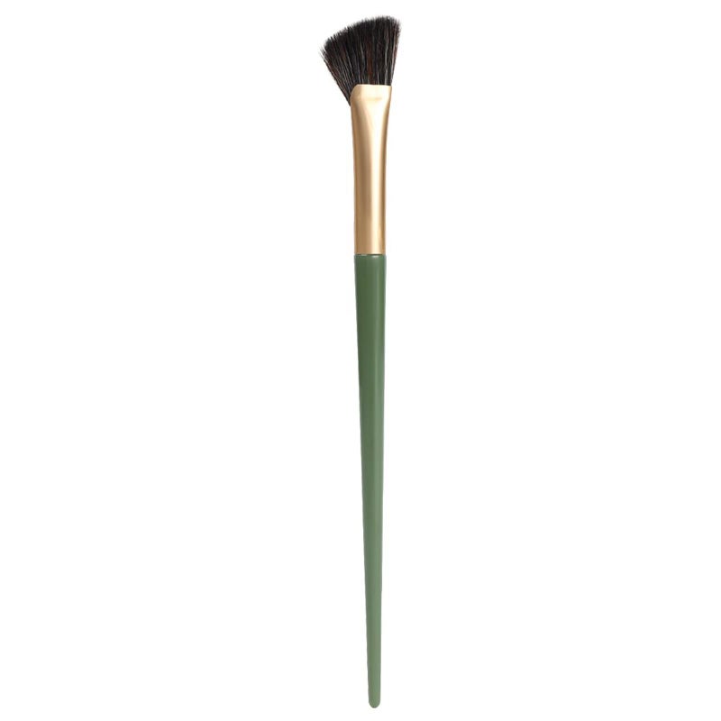 TEONEI Half Fan-shape Nose Shadow Brush,Angled Contour Makeup Brush,Professional Highlighter Blush Make Up Tools,2PCS - Image 3