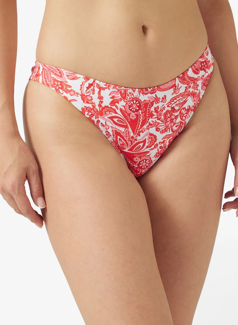 Ginger 3Pc Floral Bikini Set & Wrap Skirt
