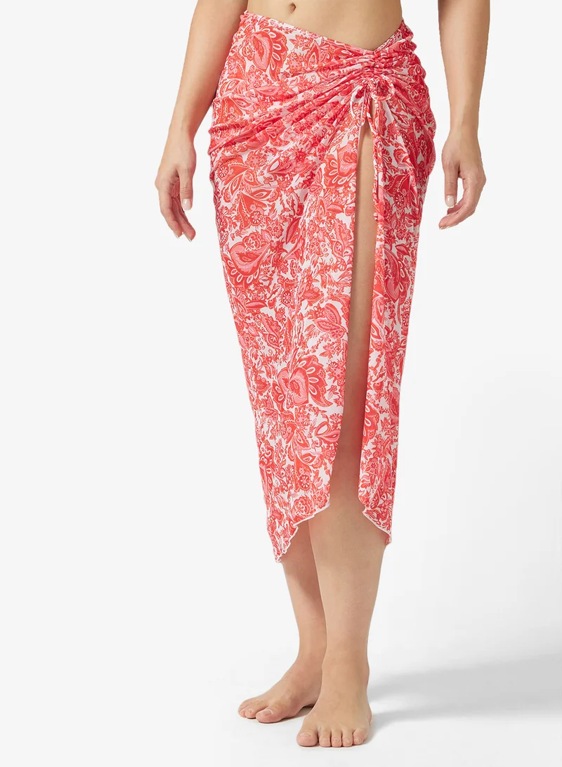 Ginger 3Pc Floral Bikini Set & Wrap Skirt