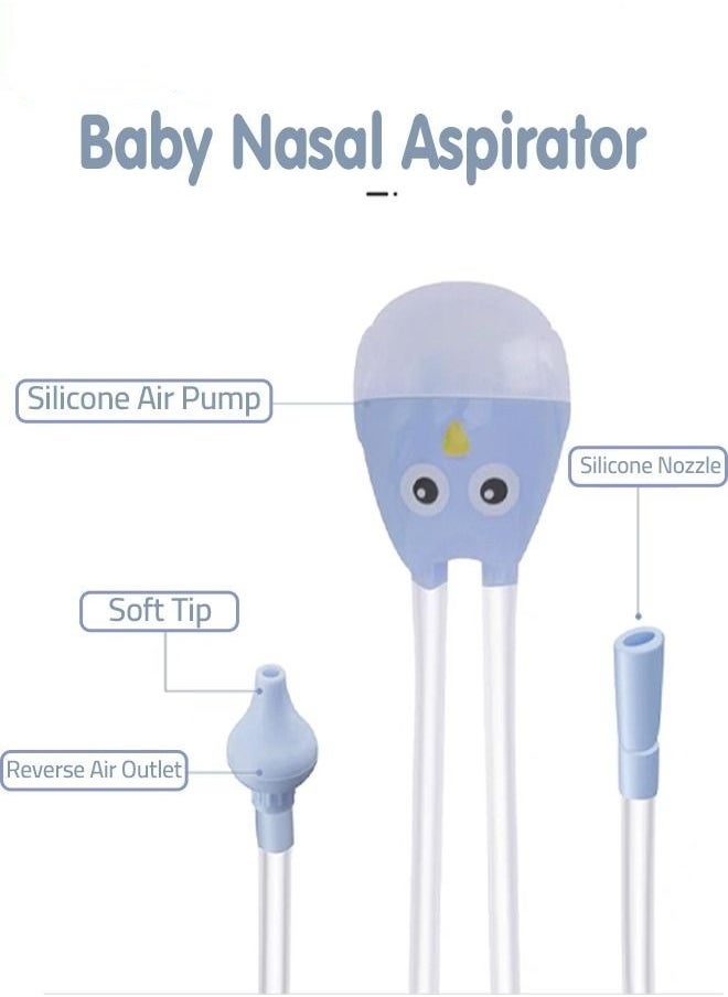 MIXDE Silicone Baby Nasal Aspirators Safe Anti-reflux Infant Nose Cleaner Pump with Clip Toddler Care Set for Newborn  - Image 2