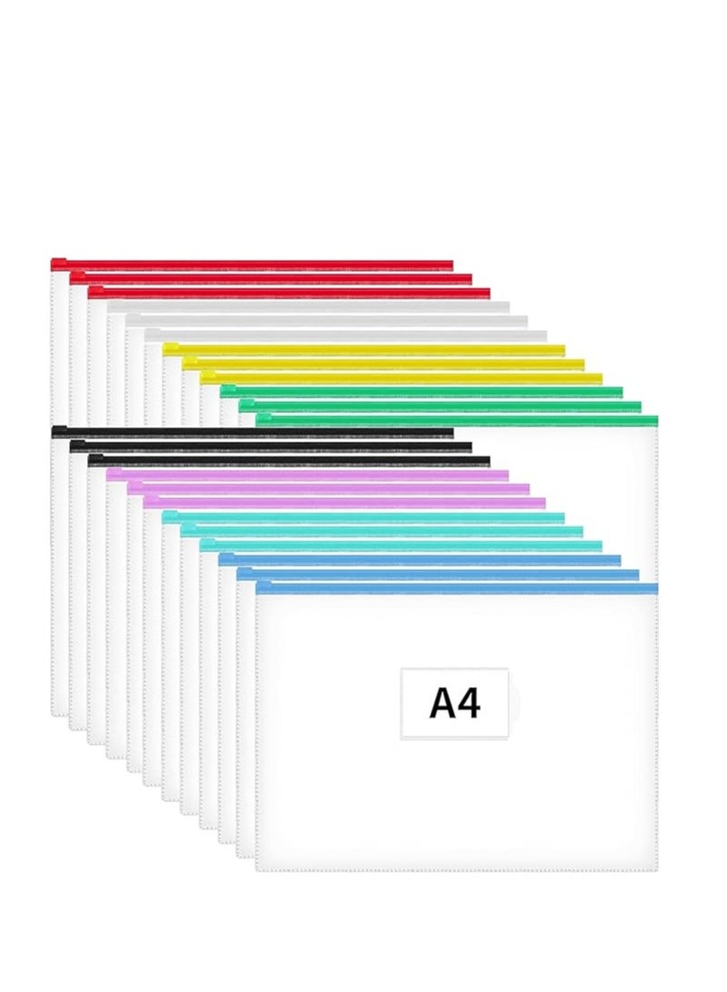 Terabyte Zip Lock Clear Extra Thick A4 Envelopes Zipped Folders for Paperwork Ziplock Bags Transparent Zip Lock Bags For Projects,Documents and Storage - Pack of 12 - Image 2