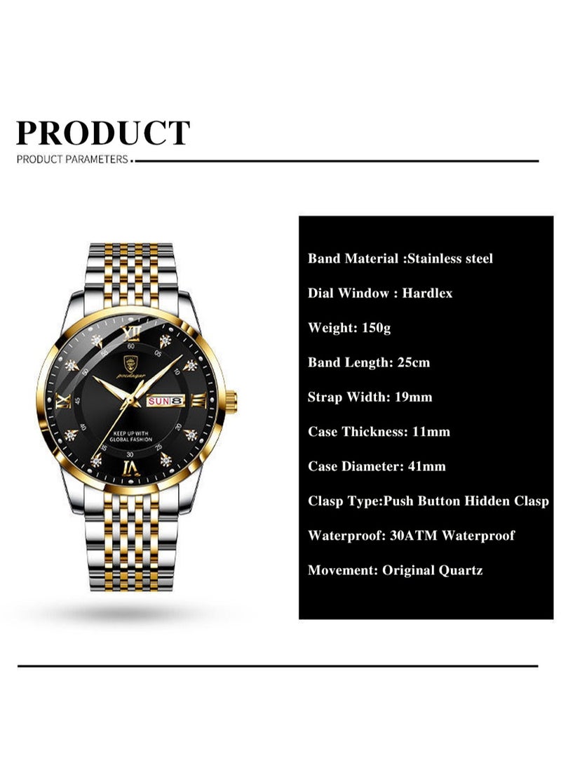 POEDAGAR ساعات للرجال أزياء الأعمال ووتش - Image 2