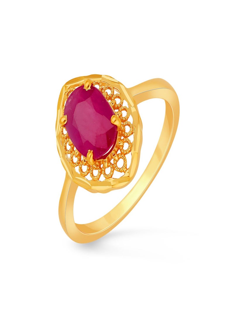 Malabar Gold and Diamonds 22 Carat 916 Purity Precia Gemstone Ring PRGSOC010RN1 for Women  - Image 1