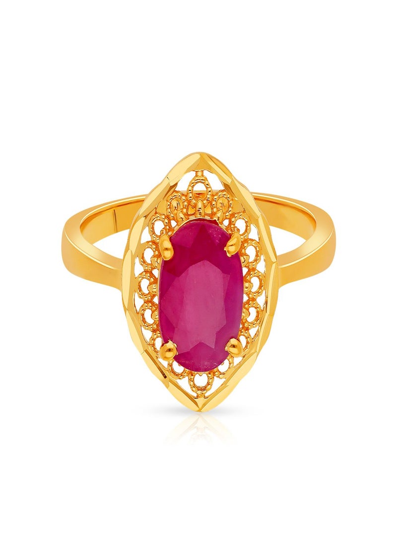 Malabar Gold and Diamonds 22 Carat 916 Purity Precia Gemstone Ring PRGSOC010RN1 for Women  - Image 2