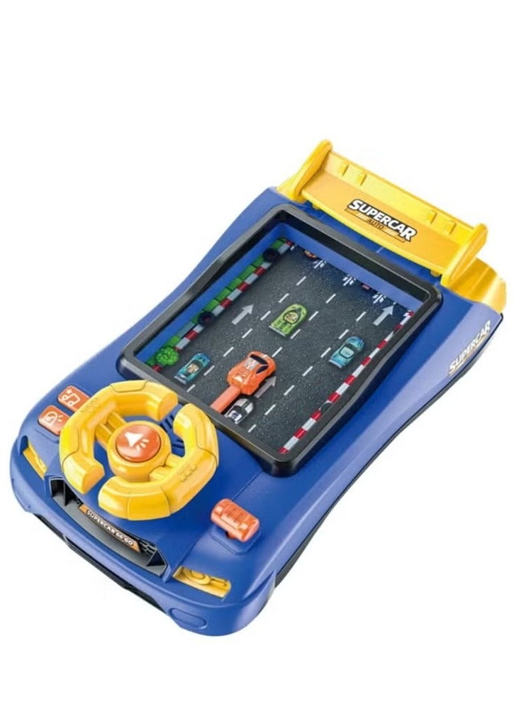 ألعاب عجلة القيادة للأطفال محاكاة لعبة سباق السيارات مع لعبة تعليمية تعليمية تفاعلية موسيقية لسباق سطح المكتب لعبة حسية للأطفال الصغار (السباق) - Image 1