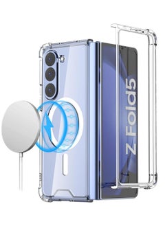 Houmt Samsung Galaxy Z Fold 5 Magnetic Case Support Wireless Charging Hard PC Shockproof Protection Anti Scratch Protective Case Cover for Galaxy Z Fold 5  - Image 1