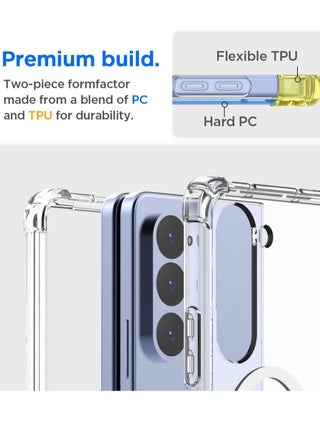 جراب مغناطيسي لهاتف Samsung Galaxy Z Fold 5 يدعم الشحن اللاسلكي، جراب صلب من البولي كربونات مقاوم للصدمات ومضاد للخدش لهاتف Galaxy Z Fold 5 - view 3
