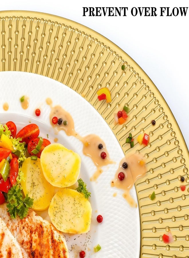 DEAYOU 12 Pack Gold Charger Plate, 13 Inch Beaded Chargers for Dinner Plates, Plastic Reusable Round Charger Platters for Wedding, Table Setting, Serving, Party, Decoration, Event, Holiday - Image 5