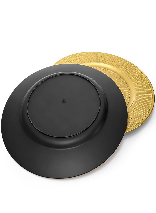DEAYOU 12 Pack Gold Charger Plate, 13 Inch Beaded Chargers for Dinner Plates, Plastic Reusable Round Charger Platters for Wedding, Table Setting, Serving, Party, Decoration, Event, Holiday - Image 4