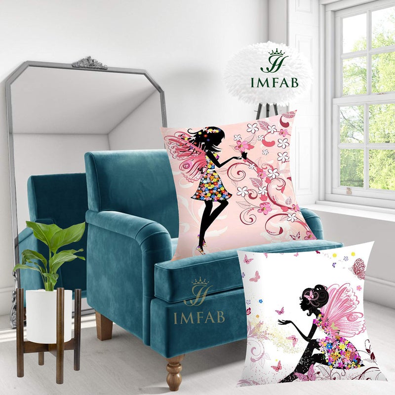 IM FAB 250 TC Digital Printed Canvas Cotton Cushion Covers 24X24 inches (Set of 2 pcs) - Image 4