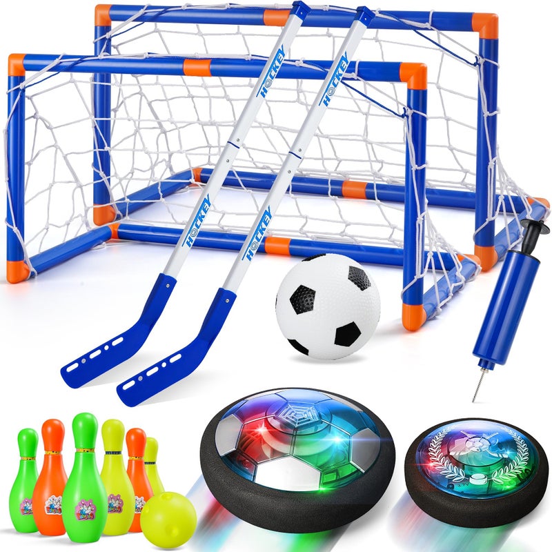 Nazano 4in1 Hover Soccer Ball Set Rechargable Air Floating Soccer Toy with LED Lights Indoor Outdoor Kids Sports Toys Christmas Birthday Gifts for Boys Girls Aged 3 4 5 6 7 812 - Image 3