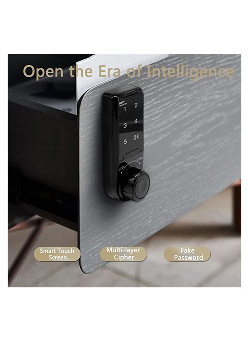 DMG TECH - Combination Lock for Smart Home Electronic Password Drawer Lock, Shoe Cabinet Desk File Locker Door Lock, Smart Digital Keyboard, Knob Turning Tongue, Multi-layer Password, False Password - Image 1