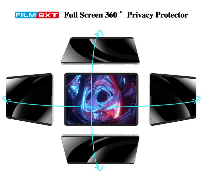 FILMEXT 360° Ipad Pro 11 Privacy Screen Protector Magnetic Privacy Screen Filter for Ipad Pro 11 inch/Ipad Air 5th 2022/Air 4 2020 Reusable/Removable - Image 2