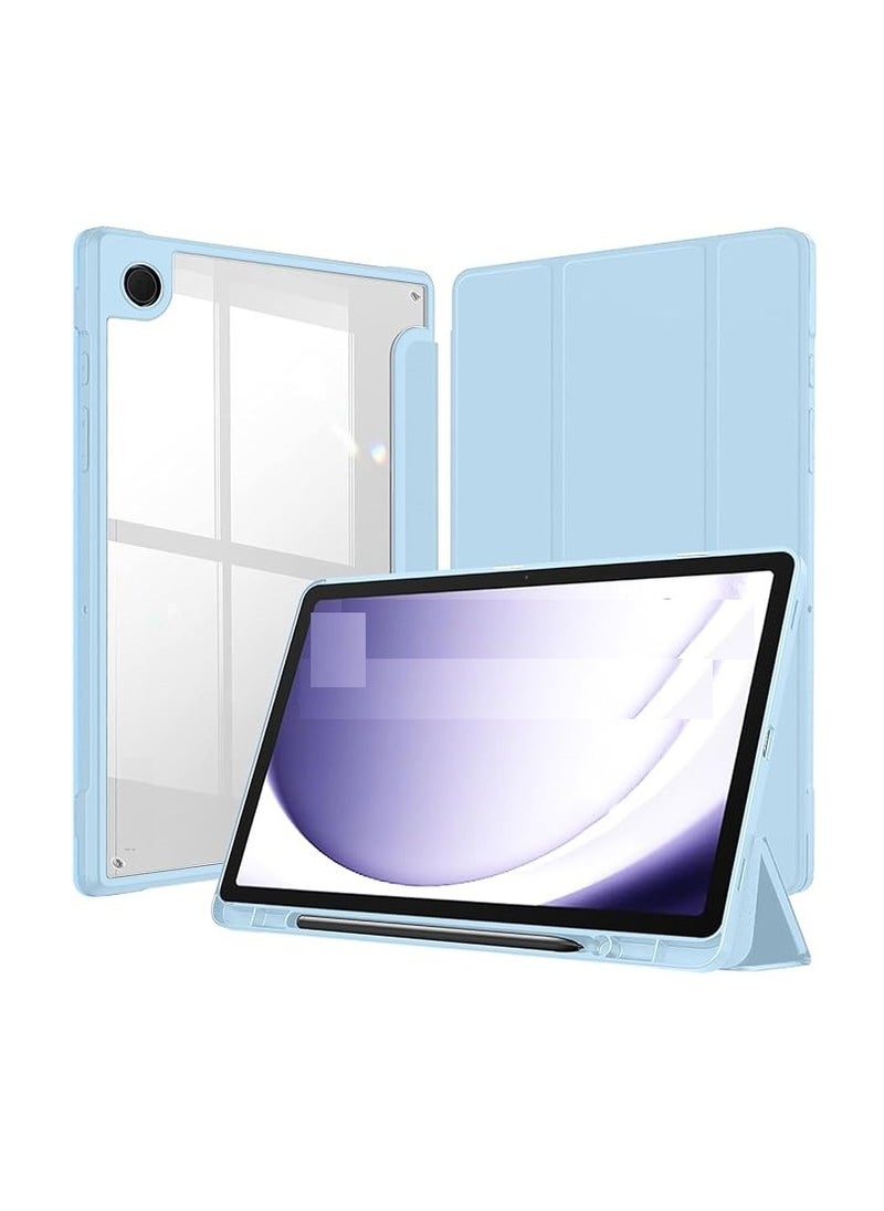 EVO - Cover for Samsung Galaxy Tab A9  Cover Case 8.7 inch, Hybrid Shell Cover Case Tablet Coverwith Transparent Back - BLUE SKY - Image 1