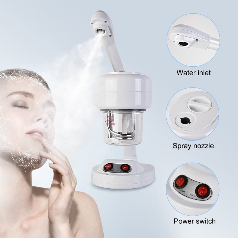 INKZILAR CSBY Mini Facial Steamer for Salon and Spa, Ozone Facial Steamer for Deep Cleansing, Spa Facial Steamer Professional Sauna Facial Steamer Salon Facial Vaporizer - Image 4