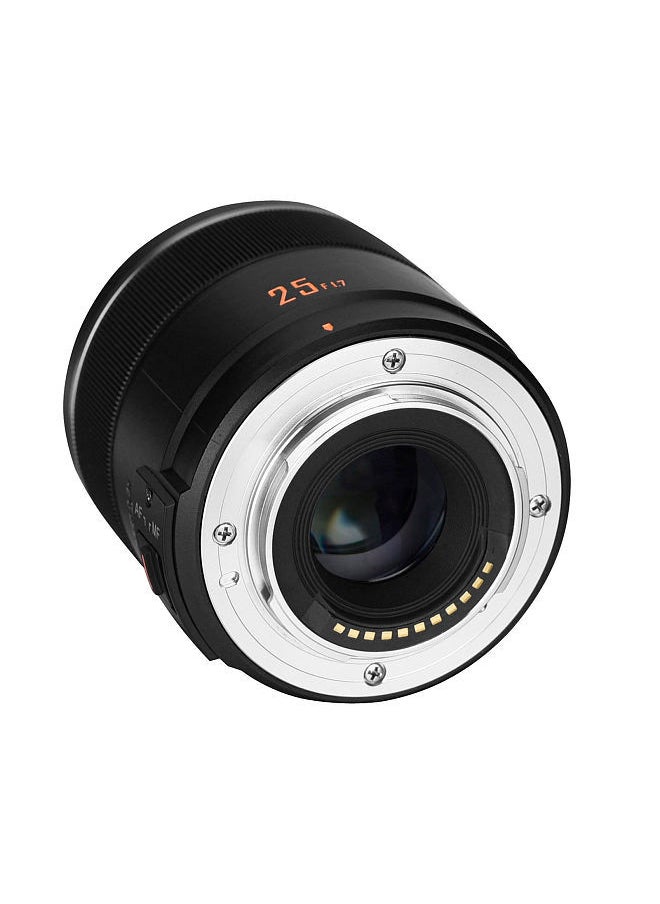 Generic - YN25mm F1.7M Camera Prime Lens Auto/ Manual Focus Large Aperture Micro 4/3 Mount Replacement for Panasonic G100/GH5/G9/G95/G85/GX9/GX85/GF10/GF9 - Image 1