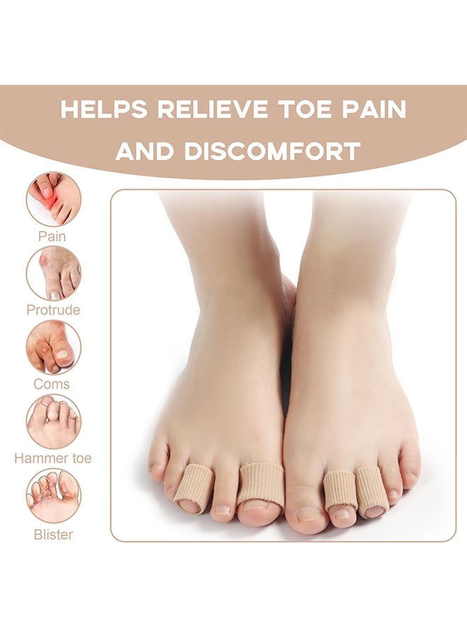 1 Pack 6 Pcs S/M/L Size Cuttable Gel Toe Protectors, Toe Covers & Caps, Corn & Hammer Toe Protectors, Toe Cushion Pads & Tubes, Relief for Corns, Blisters, Toe Pressure Pain & Calluses - Image 5