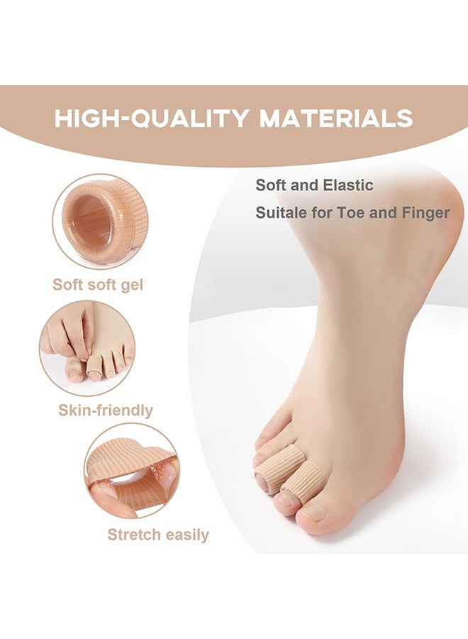 1 Pack 6 Pcs S/M/L Size Cuttable Gel Toe Protectors, Toe Covers & Caps, Corn & Hammer Toe Protectors, Toe Cushion Pads & Tubes, Relief for Corns, Blisters, Toe Pressure Pain & Calluses - Image 3
