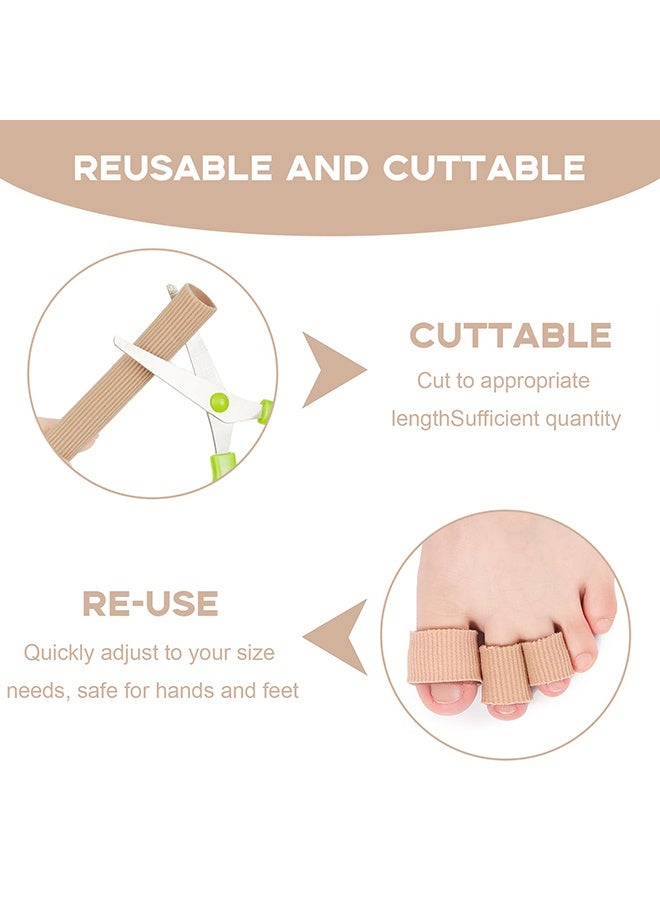 1 Pack 6 Pcs S/M/L Size Cuttable Gel Toe Protectors, Toe Covers & Caps, Corn & Hammer Toe Protectors, Toe Cushion Pads & Tubes, Relief for Corns, Blisters, Toe Pressure Pain & Calluses - Image 4