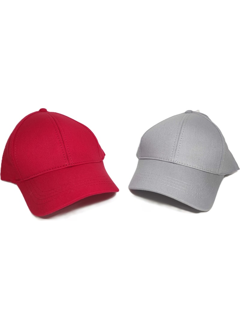 Unisex Plain Sports Hat Set of 2 / Back Snapback Various Colors (Select)