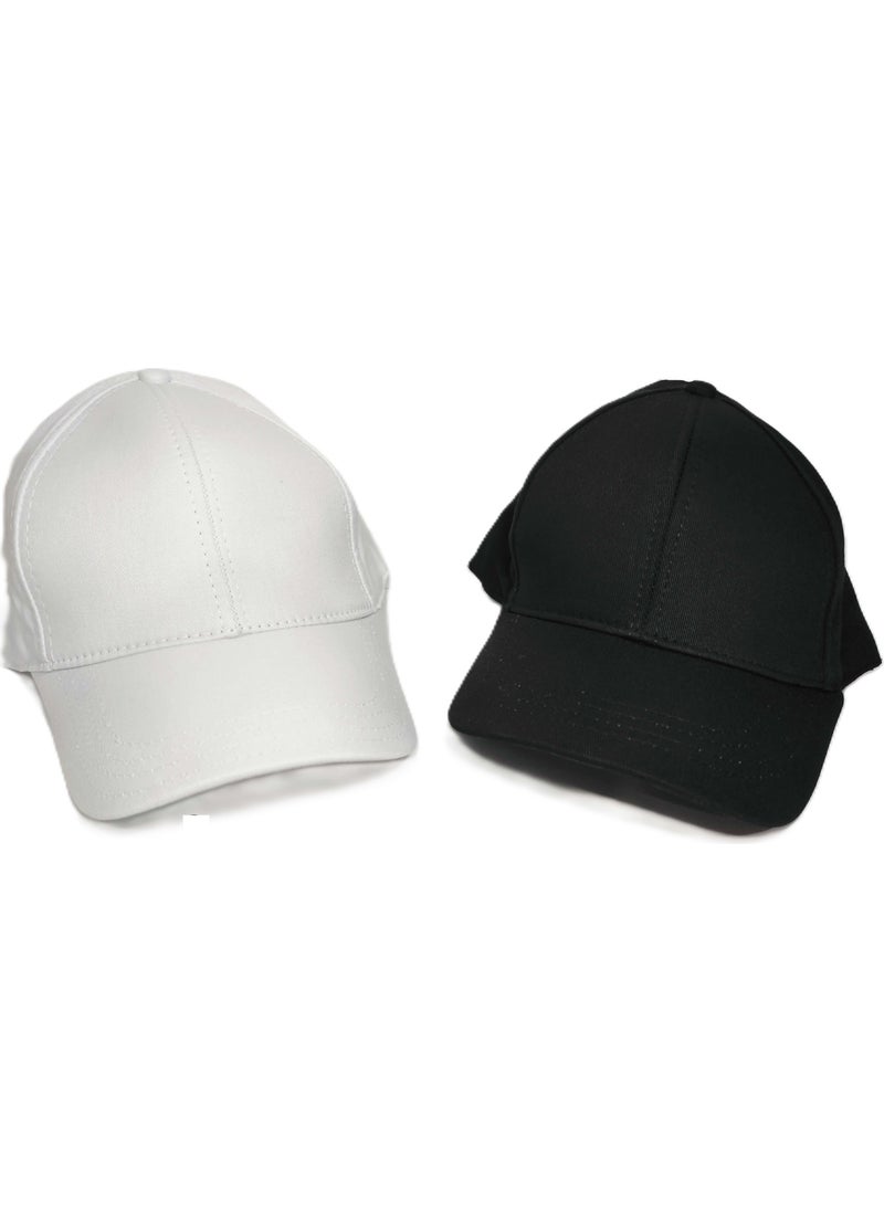 Unisex Plain Sports Hat Set of 2 / Back Snapback Various Colors (Select)