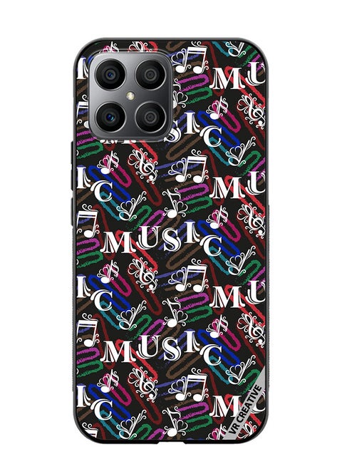 Protective Case Cover For Honor X8 Music Pattern Design Multicolour