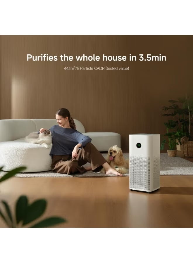 Xiaomi High CADR 443m³/h, Covers Rooms Up to 87.5m², 5-in-1 HEPA Filtration, Smart App & Voice Control, Quiet Air Cleaner for Dust, Smoke, Pollen & Pet Dander Smart Air Purifier 6 White - Image 1