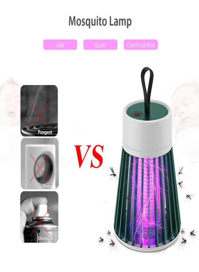 Mosquito Trap Zapper Portable Mosquito Killing Lamp Electric Mosquito Lamps Rechargeable Electronic Insect Attractant Trap for Home Office Bedroom Baby Room Camping - Image 2
