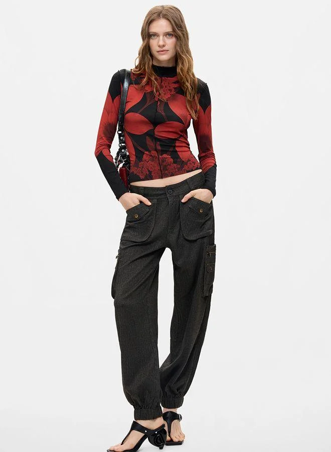 Desigual Printed knit t-shirt