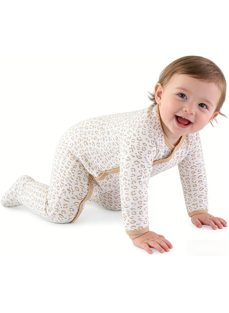 Kiddiezoom طقم ملابس أطفال مكون من 3 قطع، بأكمام طويلة، مصنوع من القطن الخالص 100%، مطبوع عليه سحاب، ناعم ومريح، مناسب للأطفال حديثي الولادة والأطفال الصغار (من 0 إلى 12 شهرًا). - Image 5