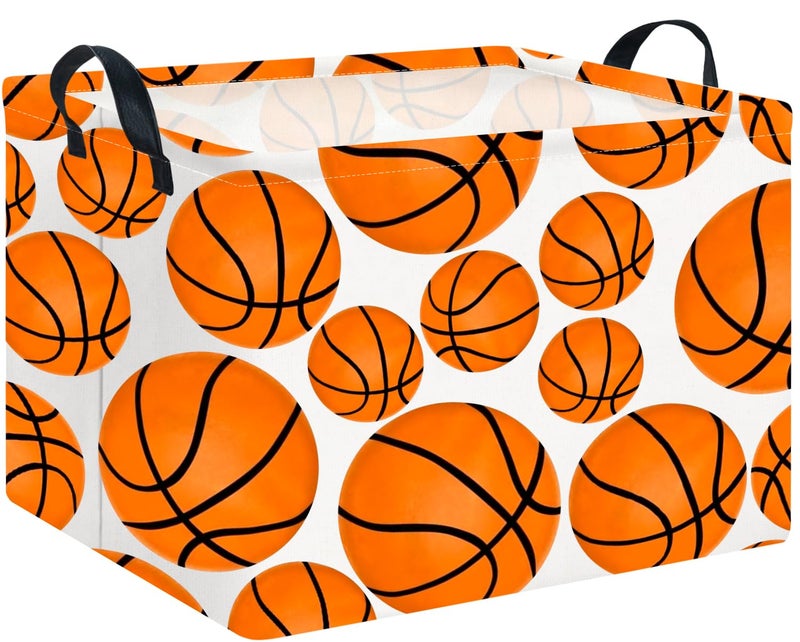 CLOCOR Rectangular Basketball Print Storage Basket EmptyGift BasketBooks BoxRoom DecorBasketball - Image 2