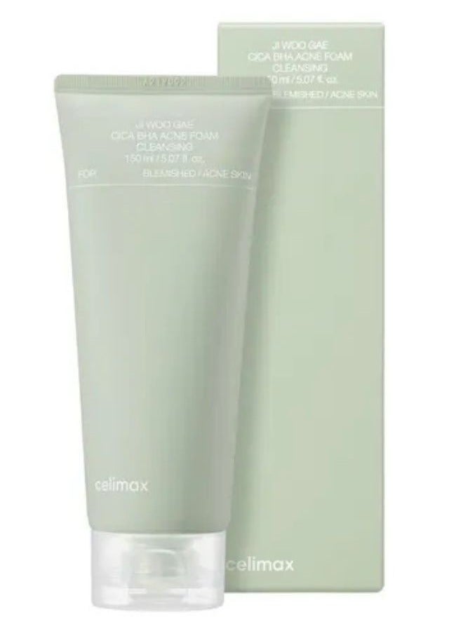celimax Ji Woo Gae Cica BHA Acne Foam Cleansing 150ml - Image 1