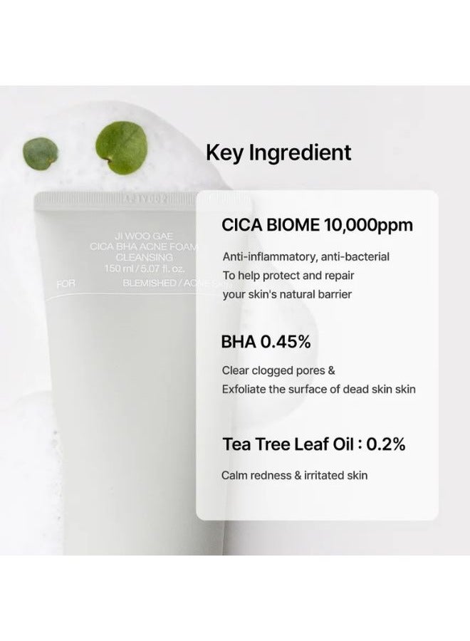 celimax Ji Woo Gae Cica BHA Acne Foam Cleansing 150ml - Image 3