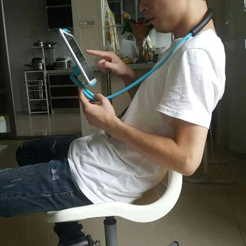 SKYCELL Lazy Neck Phone Tabletops Holder, Neck Hanging Mobile Cell Phone Stand, Multiple Function Bracket, Flexible Rotating Mounts Universal for Smartphones - Image 5