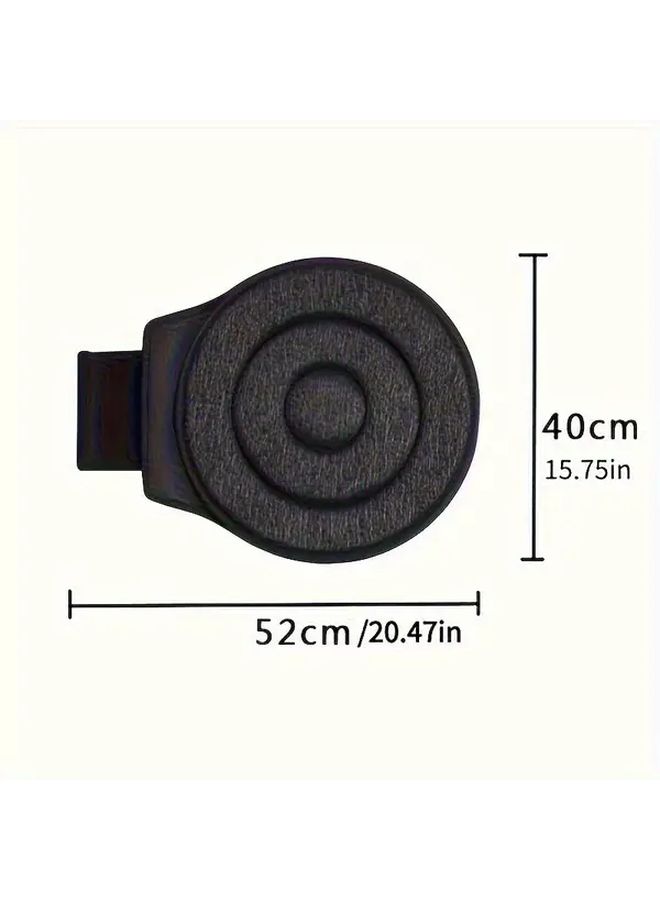 Double Ring Black Memory Foam Car Seat Cushion 360 Rotating Ergonomic Support Portable - Image 3