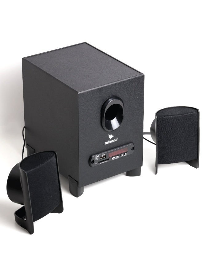 ARIZONE AS-6000U MULTIMEDIA USB 21 BT SPEAKER Speakers with Powerful Subwoofer, USB and Bluetooth Connectivity, TF Card Slot, USB Disk Slot, FM - Image 1