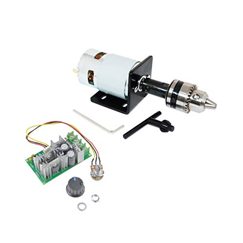 CHANCS Mini Electric Motor 775 DC 12V/24V with Drill Chuck and PWM DC Motor Speed Controller - Image 1