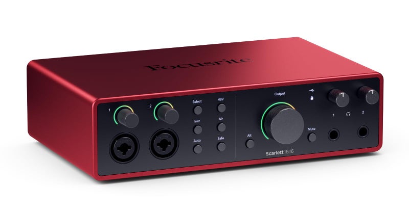 Focusrite Scarlett 16i16 4th Gen USB Audio Interface for Songwriting Music Production Recording and Podcasting HighFidelity Studio Quality Recording and All the Software You Need to Record
