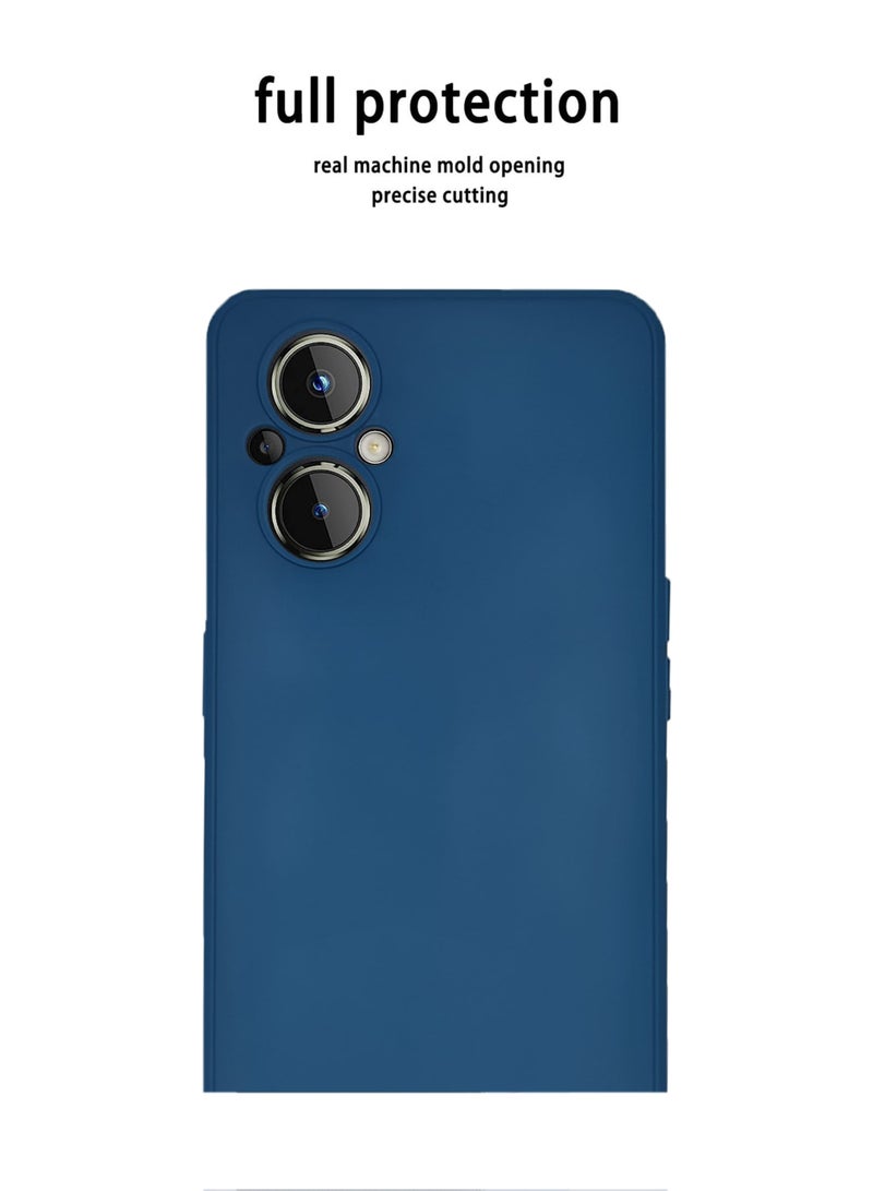 غطاء سيليكون لهاتف OnePlus Nord 20 5G باللون الأزرق - سيليكون TPU ممتاز 2.0 مم، حماية محسنة للكاميرا مع واقي عدسة، غطاء مقاوم للصدمات ومقاوم للماء لهاتف OnePlus Nord 20 5G