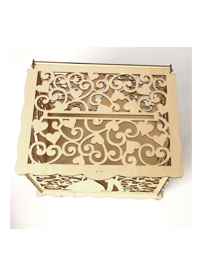 NIBEMINENT 3-Piece DIY Wooden Wedding Card Box With Lock Set YWH1485 32.8x26.3x3.0centimeter - Image 5