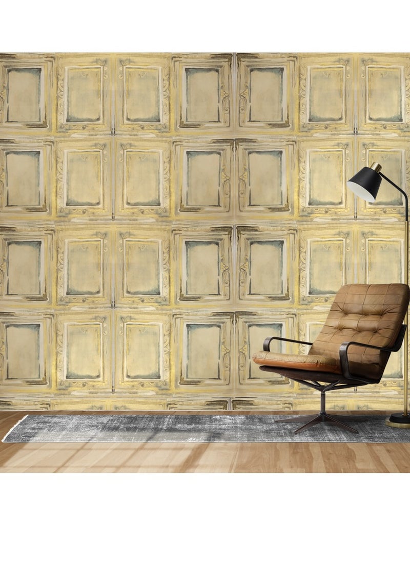 MAF Wallpaper MAF Wallpaper IWB00449 Modern Minimalist Floral Design Wallpaper, Eco-Friendly Wallpaper for living room, bedroom, Hotels, Restaurants, & more - Taupe/Blue  - Image 1